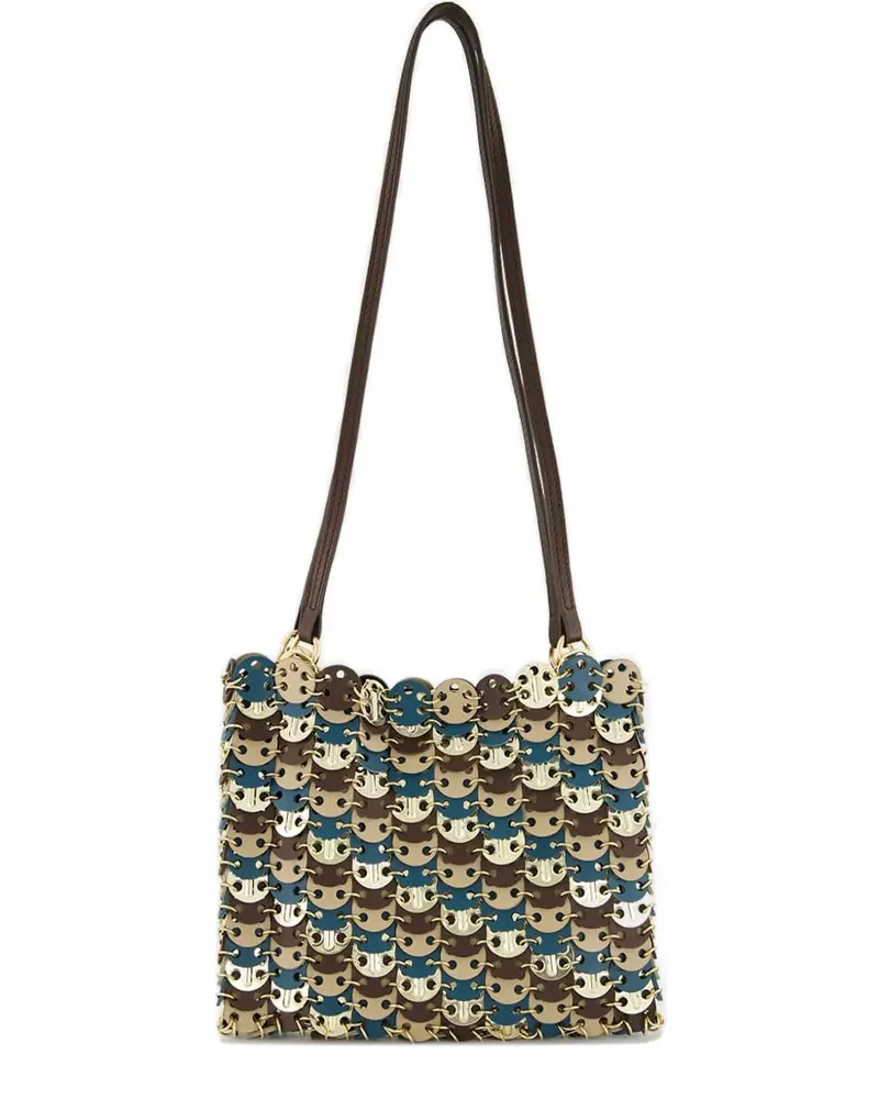 Paco Rabanne Schultertasche mit Scheiben-Details - Gold Gold