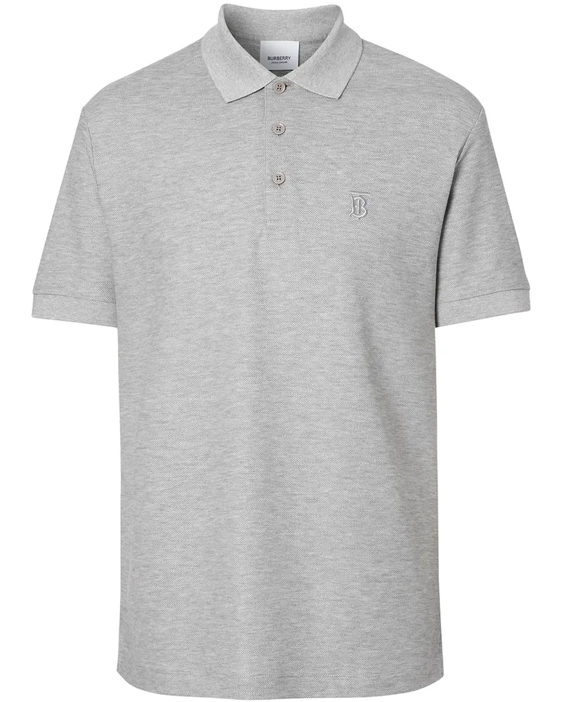 Burberry Poloshirt mit Monogramm - Grau Grau