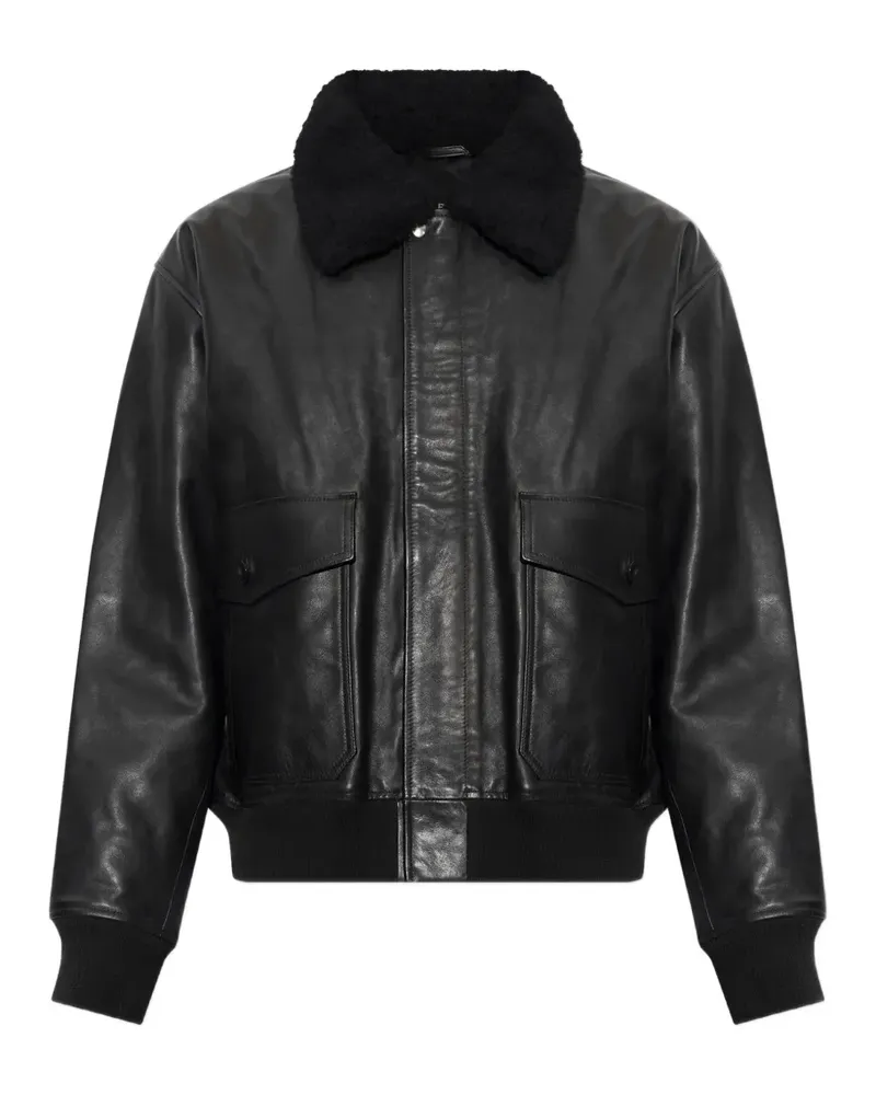A.P.C. Charies Lederjacke - Schwarz Schwarz