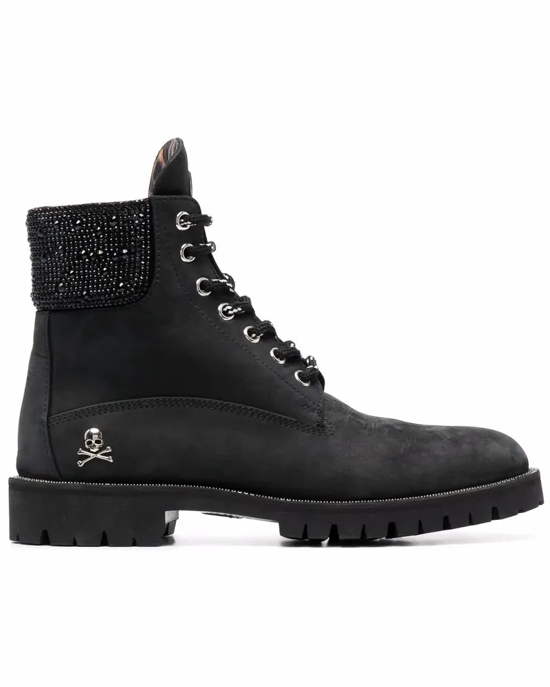 Philipp Plein The Hunter Stiefel aus Nubukleder - Schwarz Schwarz
