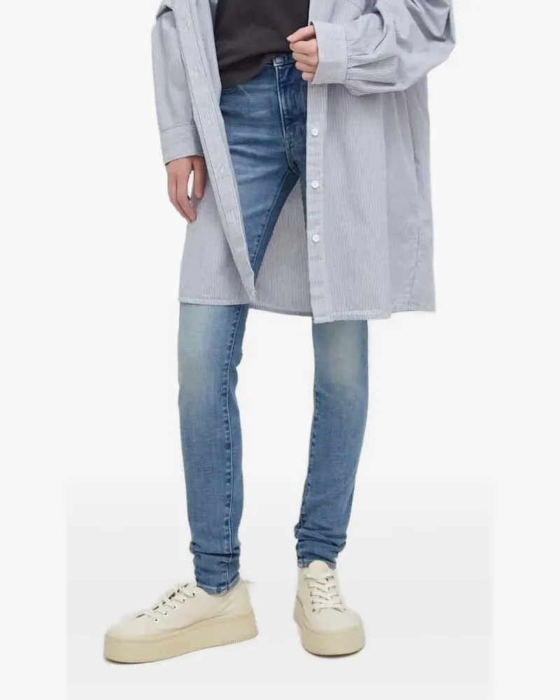 G-STAR RAW Halbhohe Lhana Skinny-Jeans - Blau Blau