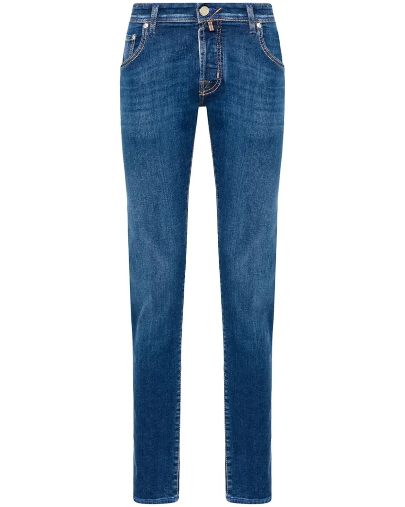 Jacob Cohën Halbhohe Nick Slim-Fit-Jeans - Blau Blau