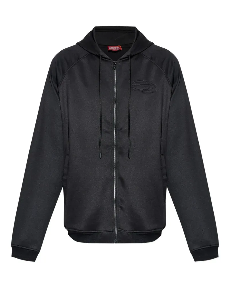 Diesel Kapuzenjacke mit Reißverschluss - Schwarz Schwarz