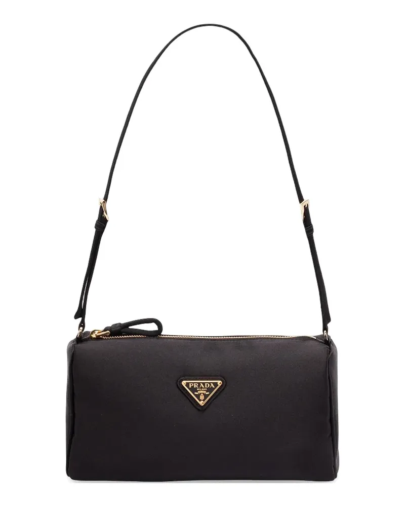 Prada triangle-logo shoulder bag - Schwarz Schwarz