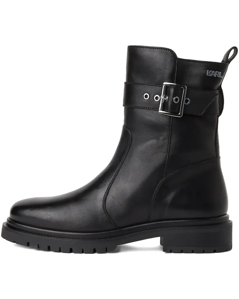 Karl Lagerfeld Stiefel mit Schnalle - Schwarz Schwarz