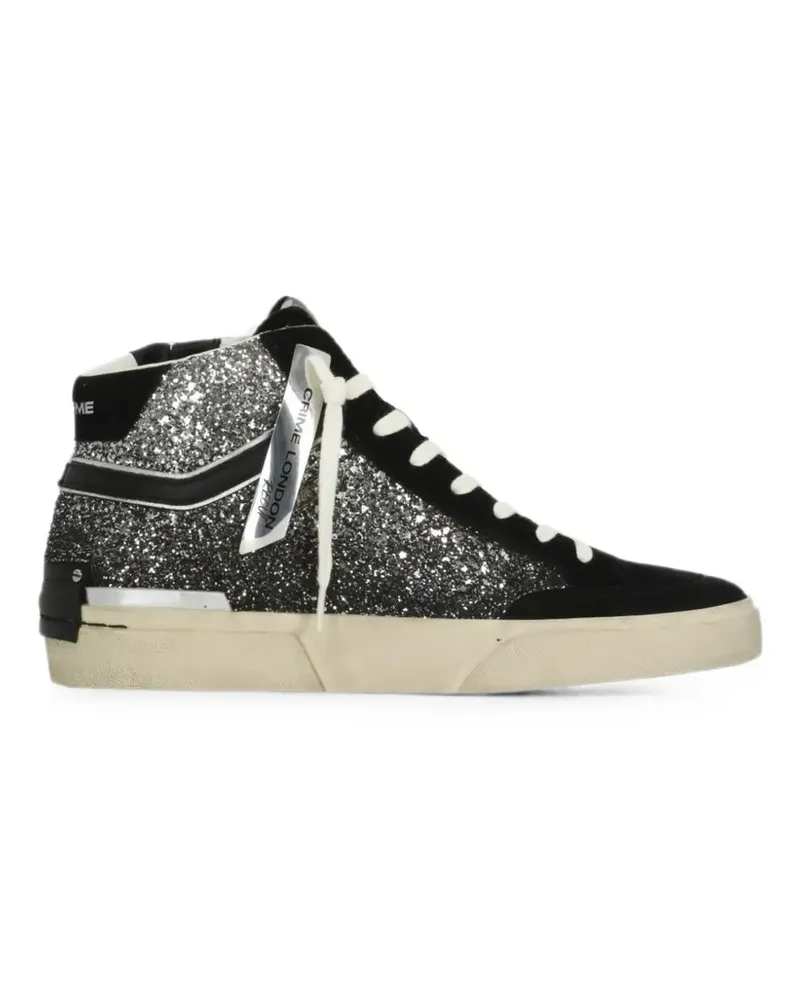 Crime SK8 Recut high-top glitter sneakers - Schwarz Schwarz