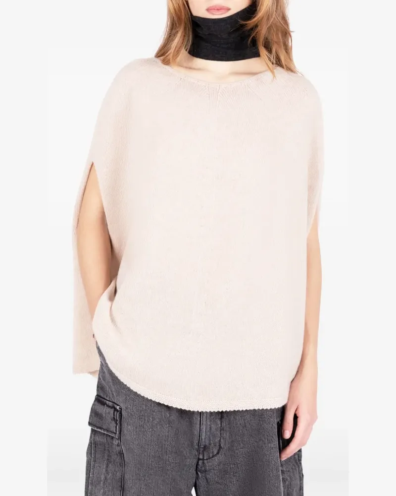 Société Anonyme Franci slit-knit cape - Nude Nude