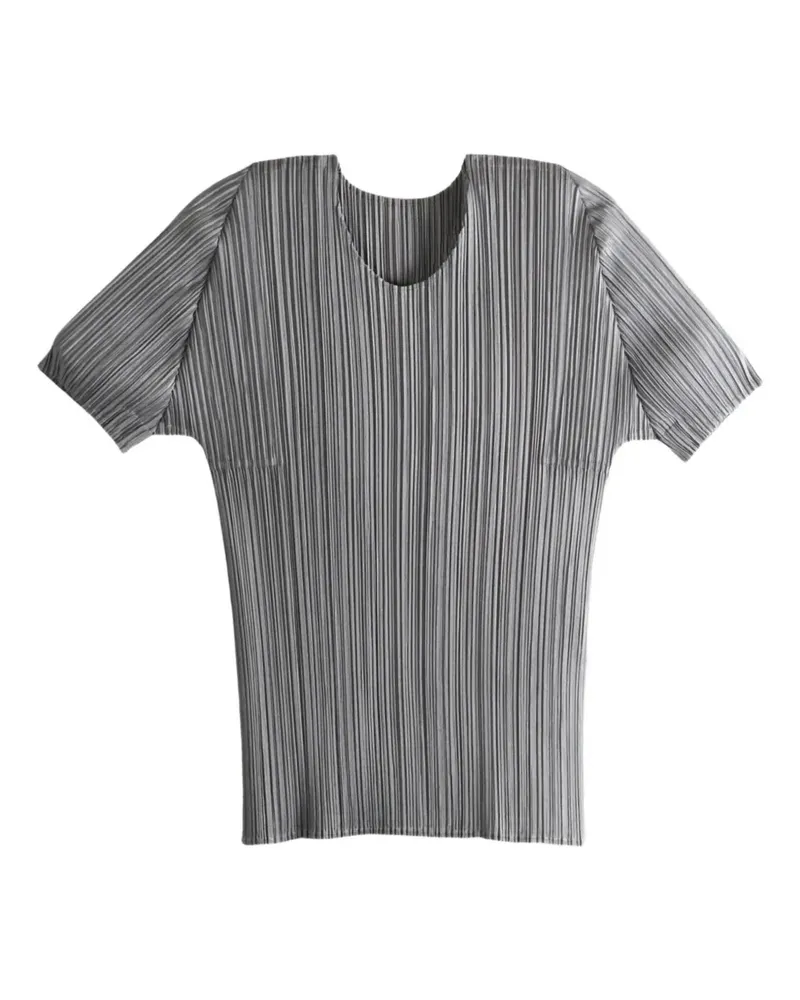 Issey Miyake Plissiertes Oberteil - Grau Grau