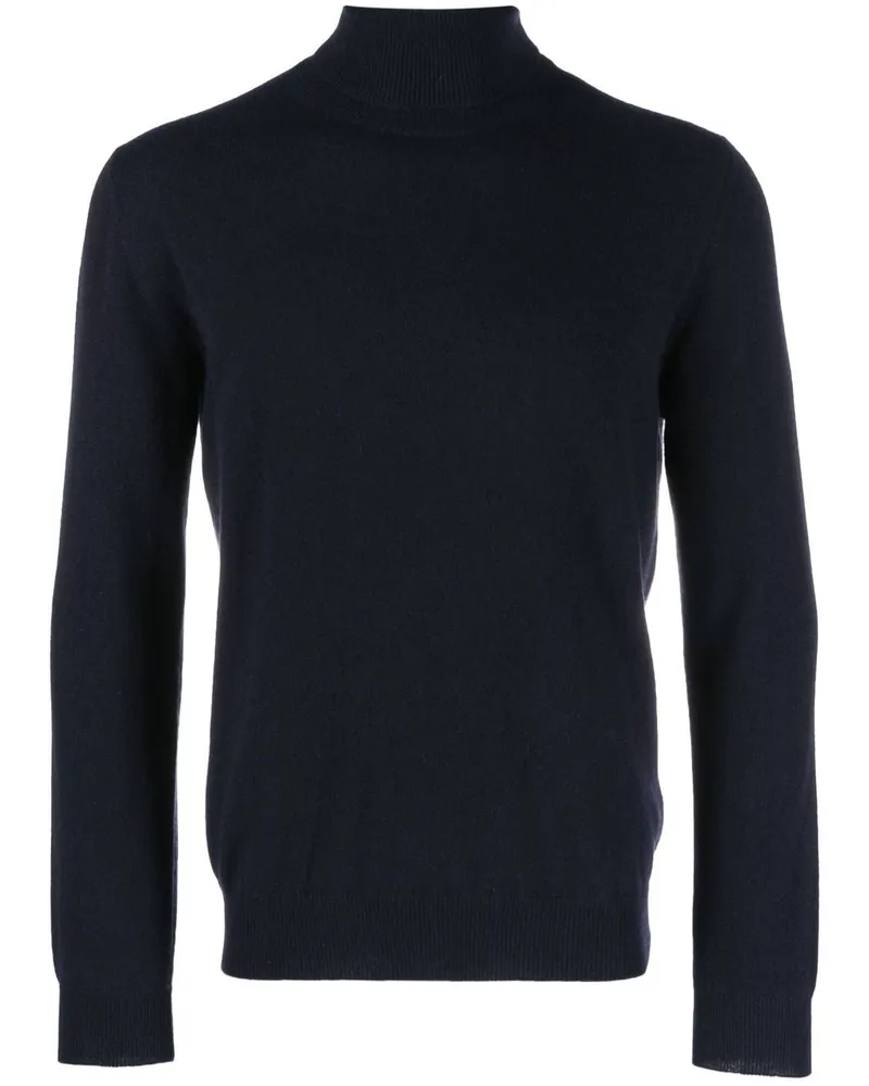 Corneliani Kaschmirpullover mit Rollkragen Blau