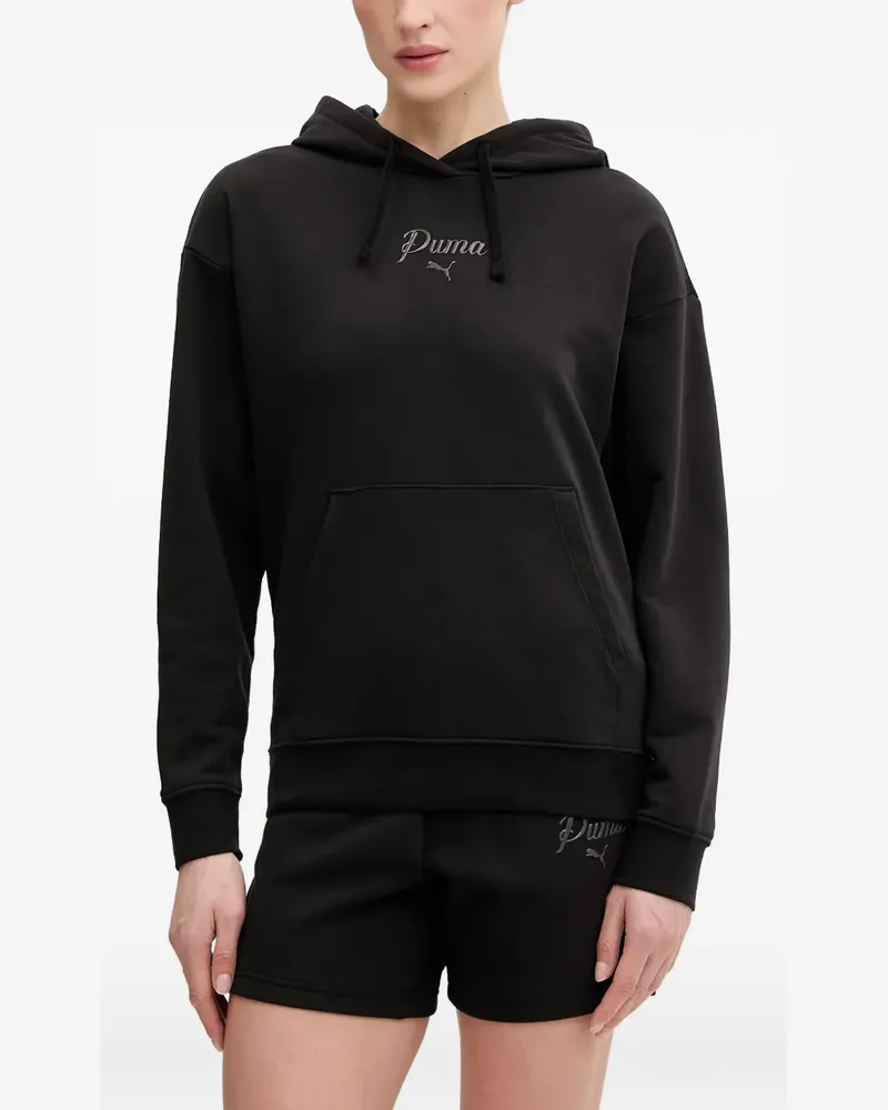 Puma Essentials Script hoodie - Schwarz Schwarz