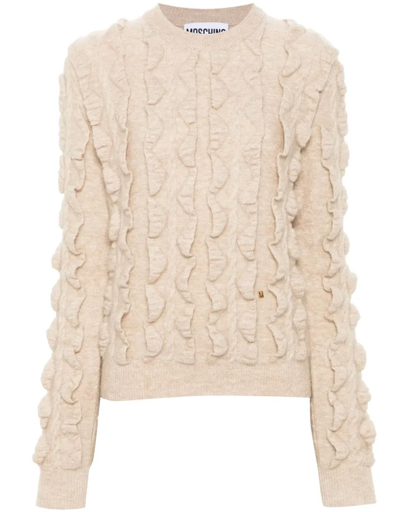 Moschino Pullover mit Logo-Schild - Nude Nude