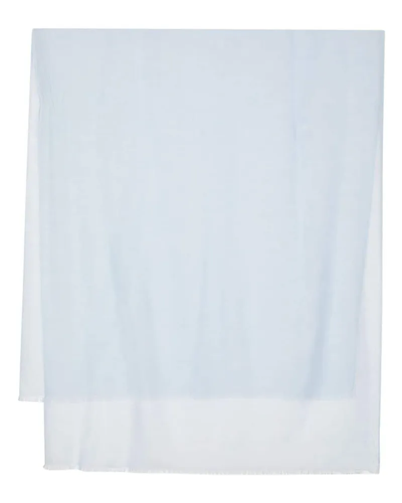 N.Peal Pashmina mit Fransen - Blau Blau
