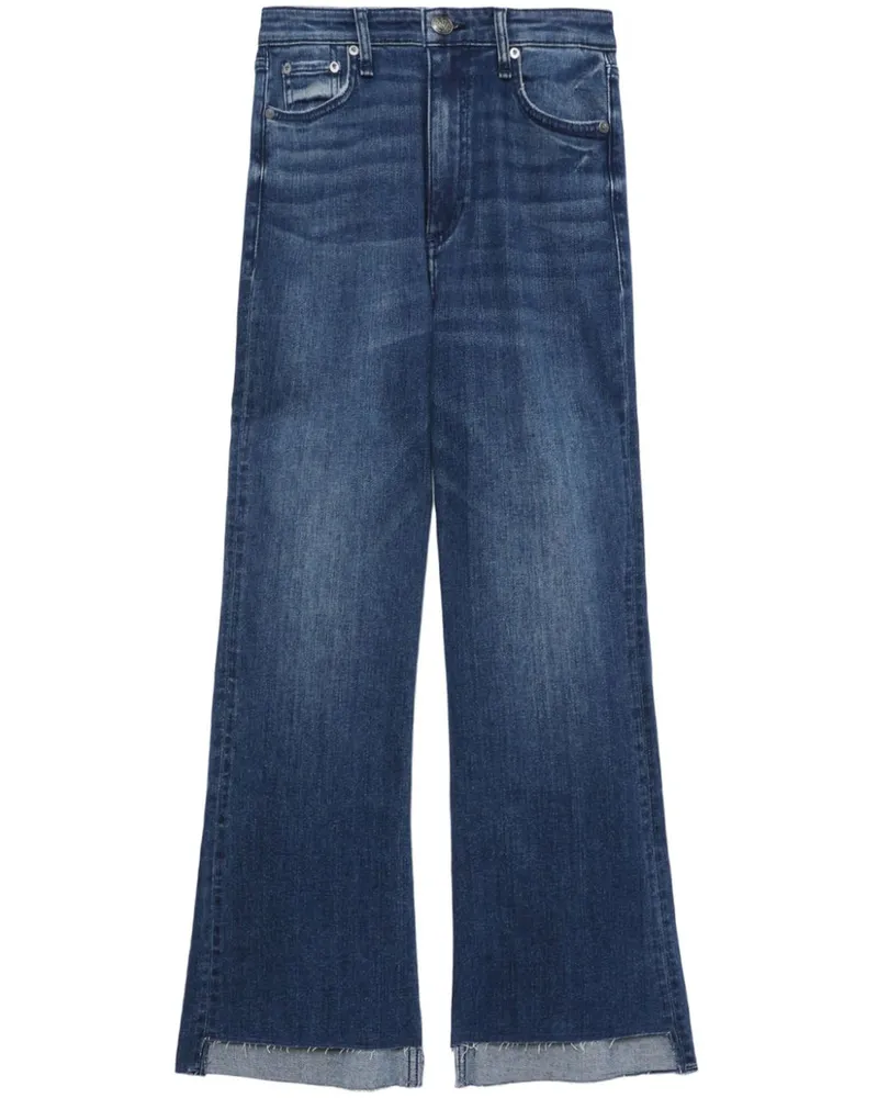Rag & Bone Cropped-Jeans mit hohem Bund - Blau Blau