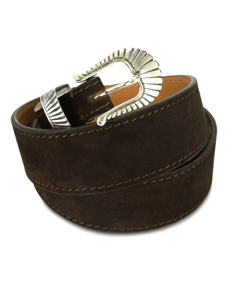 Fortela Schnallengürtel aus Leder - Braun Braun