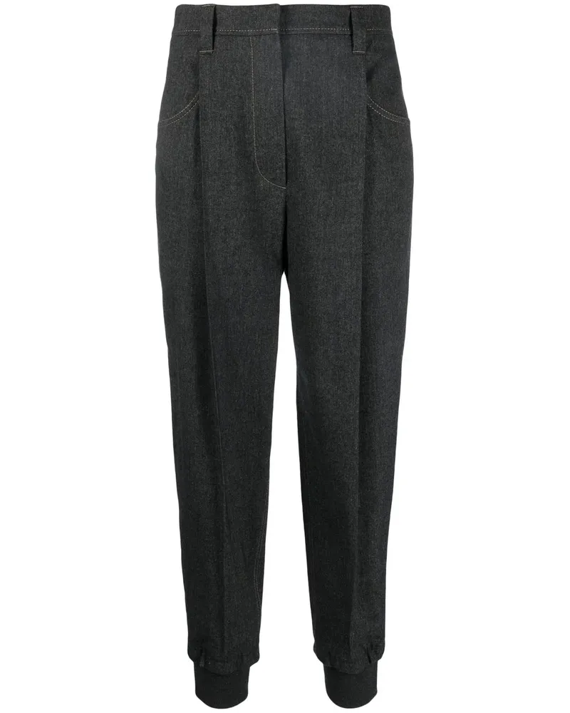 Brunello Cucinelli Klassische Tapered-Hose - Grau Grau