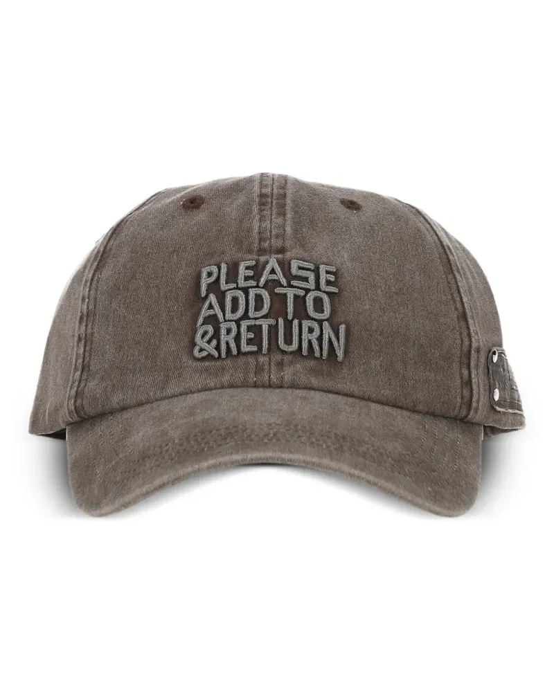 MISBHV Ray Johnson embroidered washed-effect baseball cap - Grau Grau