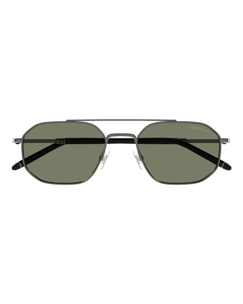 Montblanc geometric-frame sunglasses - Grau Grau