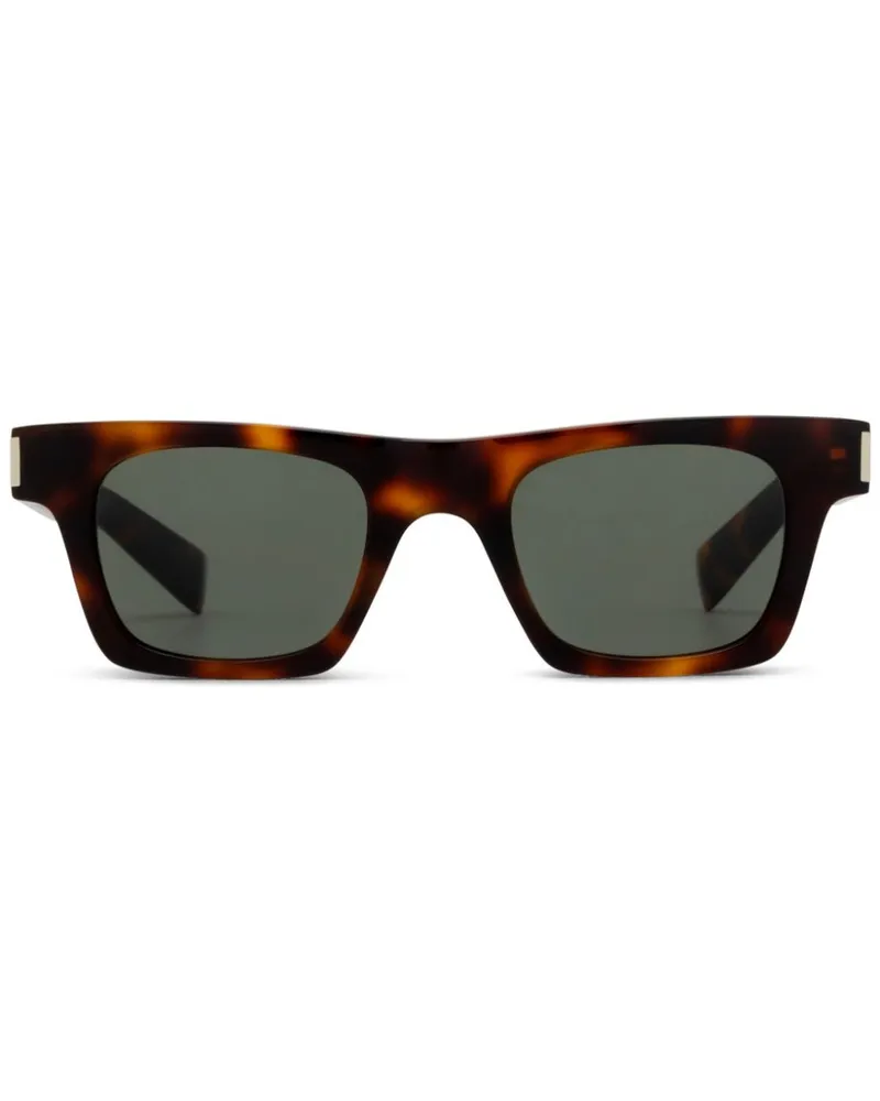 Saint Laurent Sonnenbrille mit Logo-Print - Braun Braun