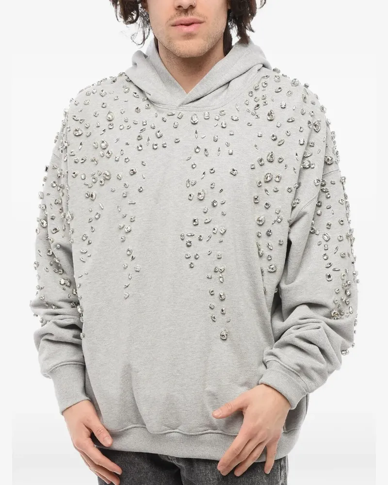 1989 STUDIO Hoodie mit Strass - Grau Grau