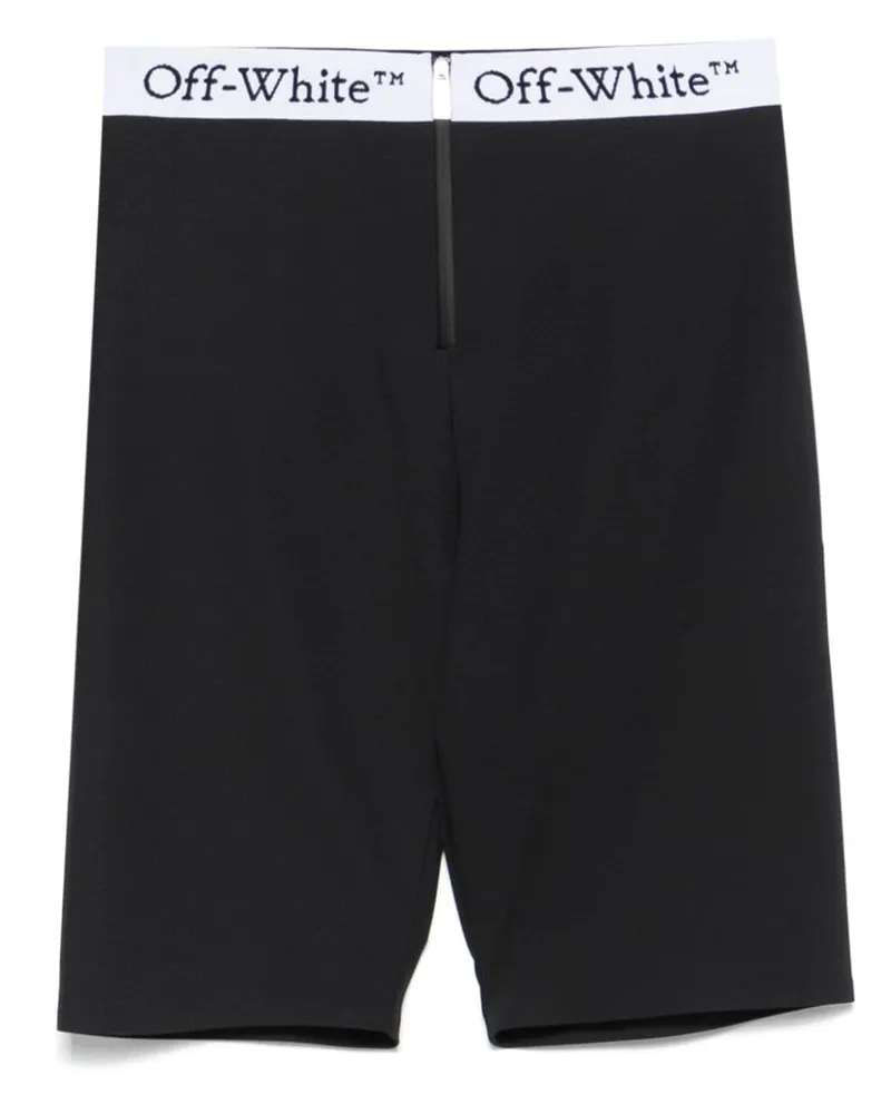 OFF-WHITE Shorts mit Logo-Bund - Schwarz Schwarz