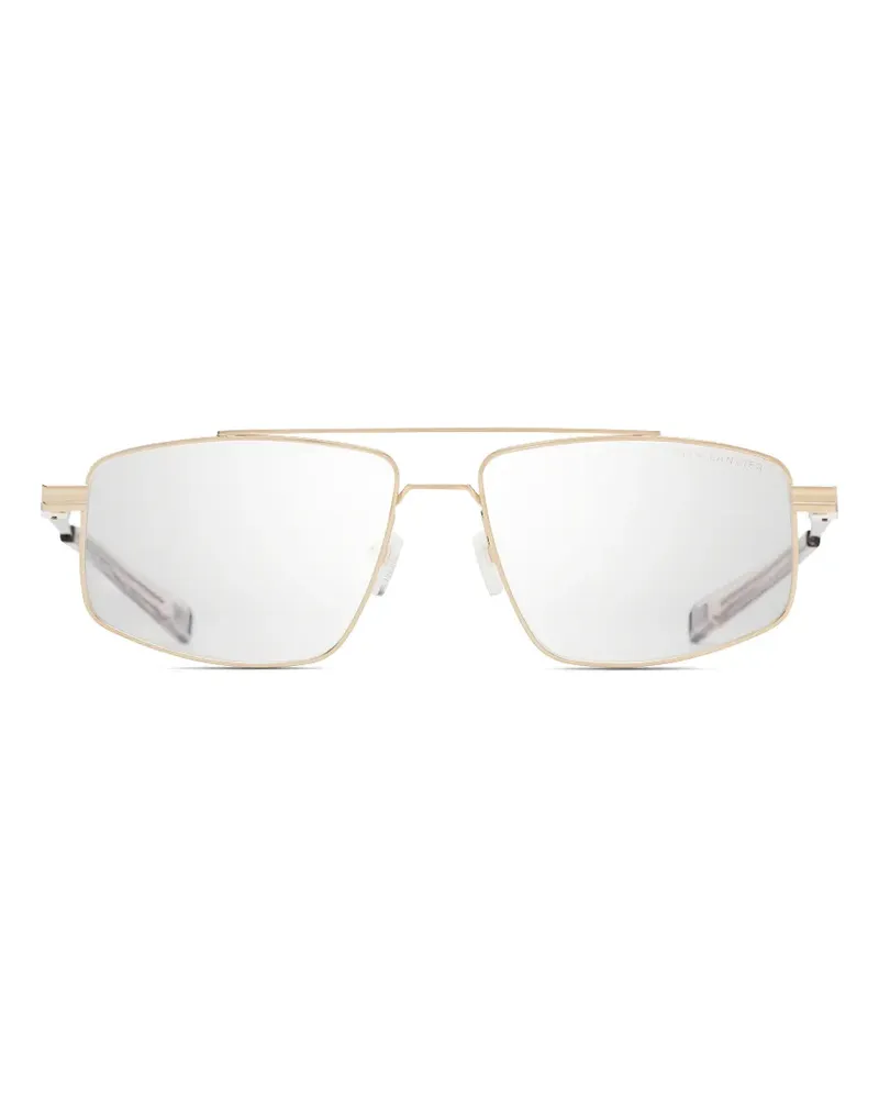 DITA rectangle-frame double-bridge glasses - Gold Gold