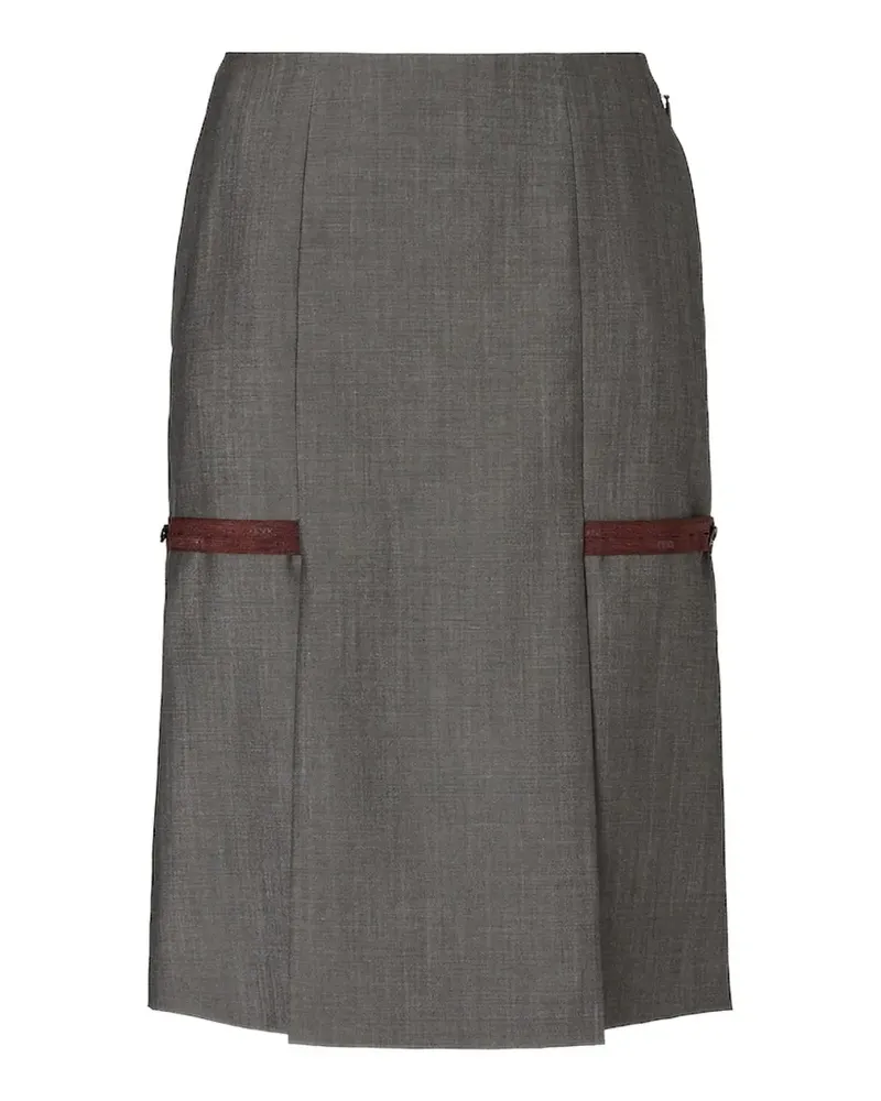 Fendi Midirock mit geradem Schnitt - Grau Grau