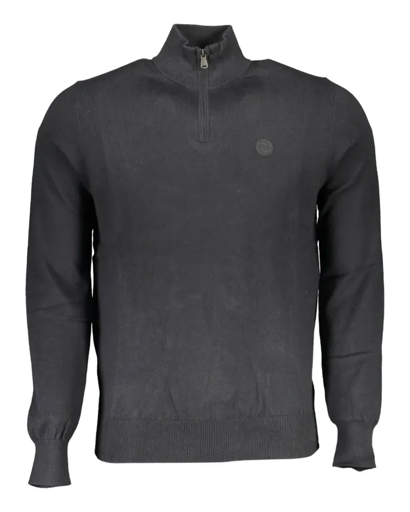 North Sails half-zip mock-neck sweater - Schwarz Schwarz