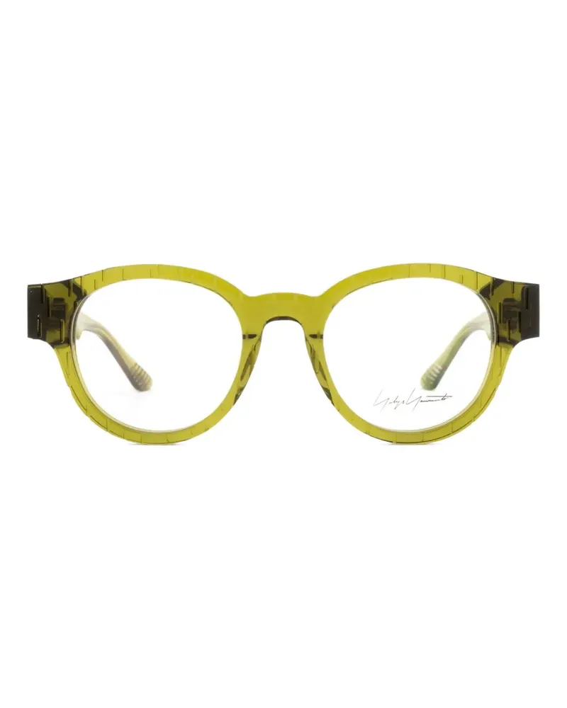 Yohji Yamamoto rounnd-frame glasses - Grün Grün