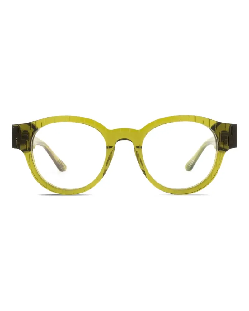 Yohji Yamamoto Brille mit rundem Gestell - Grün Grün