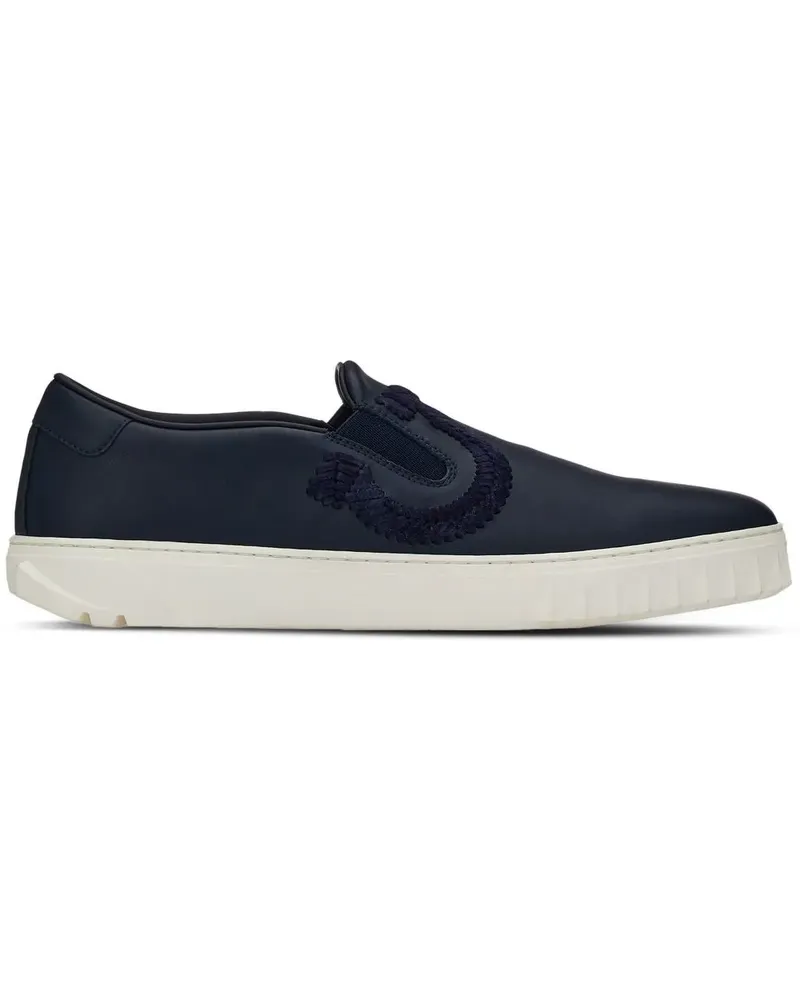 Ferragamo Slip-On-Sneakers mit Gancini-Detail - Blau Blau
