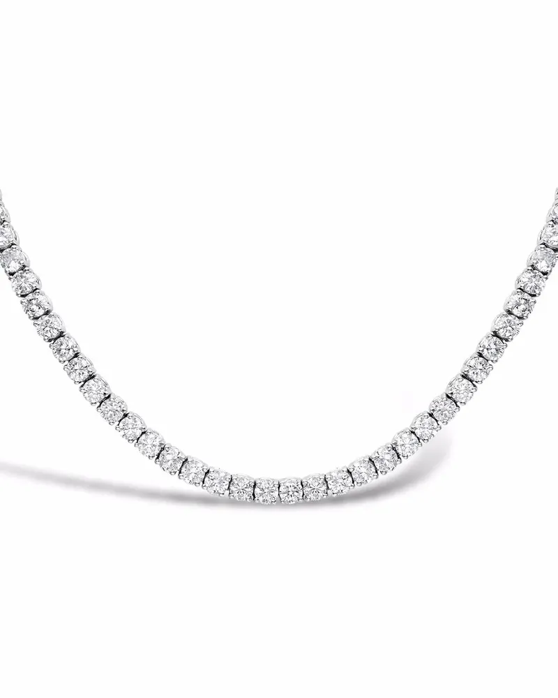 Pragnell 18kt Weißgoldhalskette mit Diamanten - Silber Silber