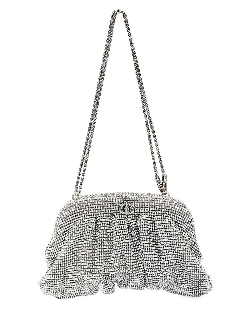 ISLA Clutch mit Kristallverzierung - Silber Silber
