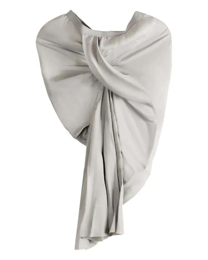 Rick Owens draped twisted skirt - Grau Grau