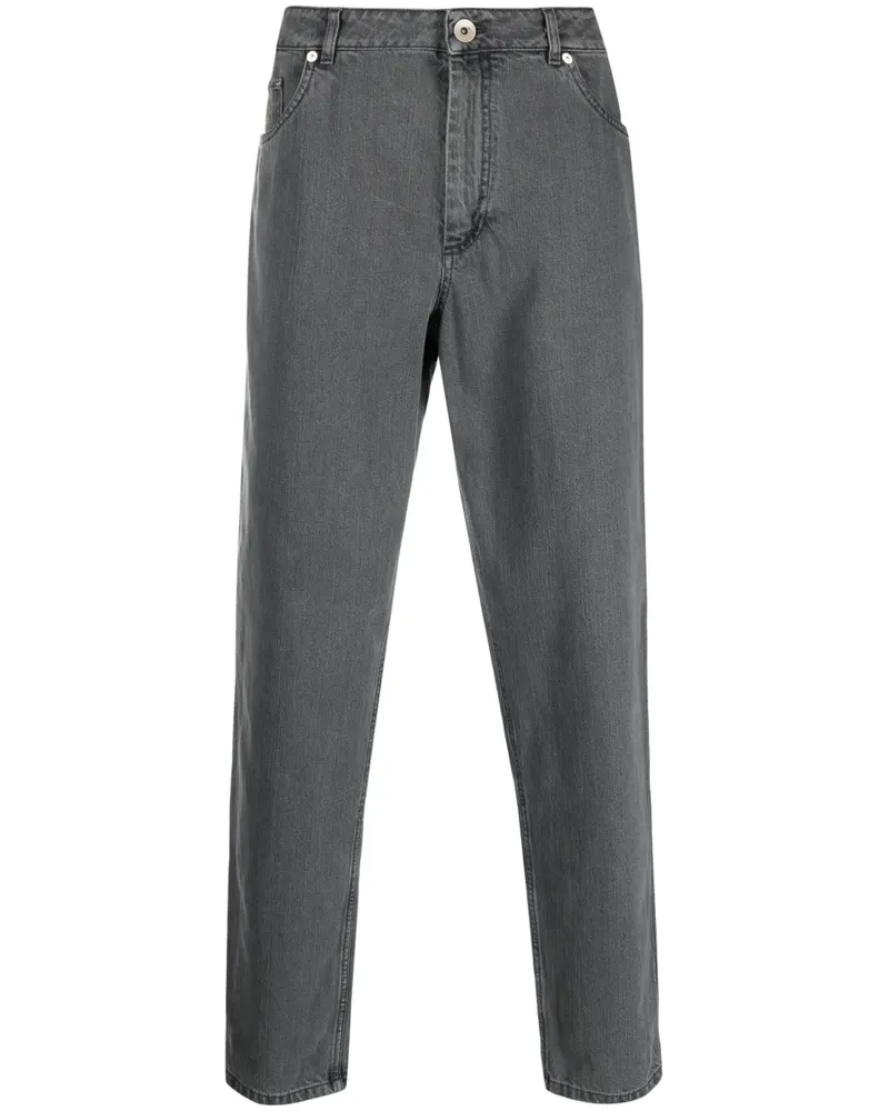Brunello Cucinelli Klassische Straight-Leg-Jeans - Grau Grau