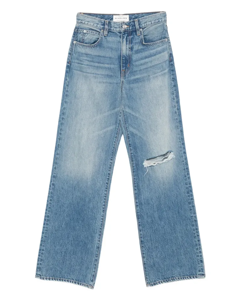 SLVRLAKE Weite Jeans im Distressed-Look - Blau Blau