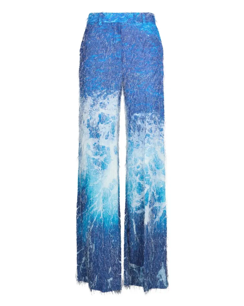 Roberto Cavalli Hose mit Jacquardmuster - Blau Blau