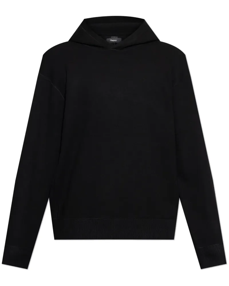 Theory Jersey-Hoodie - Schwarz Schwarz