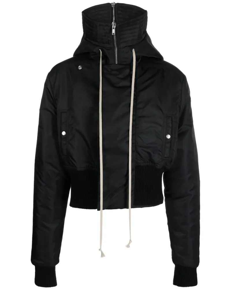 Rick Owens Gefütterte Luxor Alice Jacke mit Kordelzug - Schwarz Schwarz