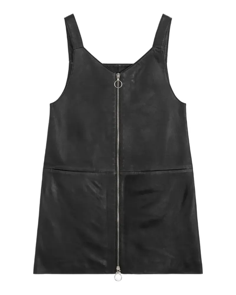 Fiorucci zip pocket leather dress - Schwarz Schwarz