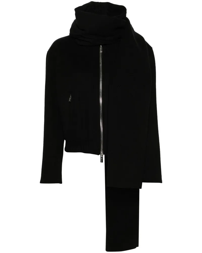 Blumarine Bomberjacke aus Filz - Schwarz Schwarz