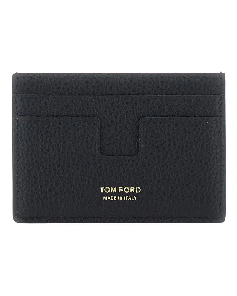 Tom Ford grained-leather cardholder - Schwarz Schwarz