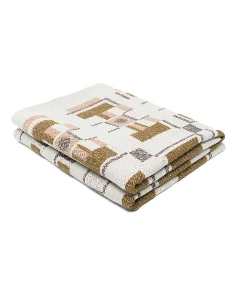 Soho Home Benton geometric-pattern throw - Nude Nude