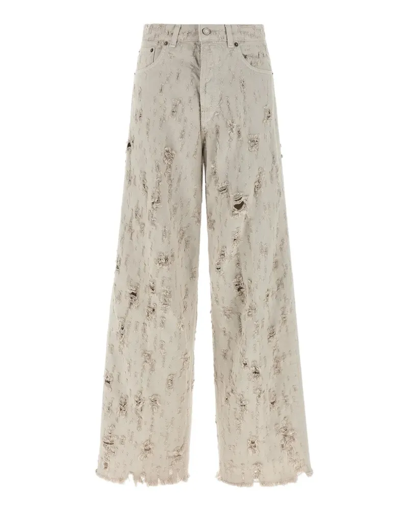 Haikure Bethany Wide-Leg-Jeans im Distressed-Look - Nude Nude