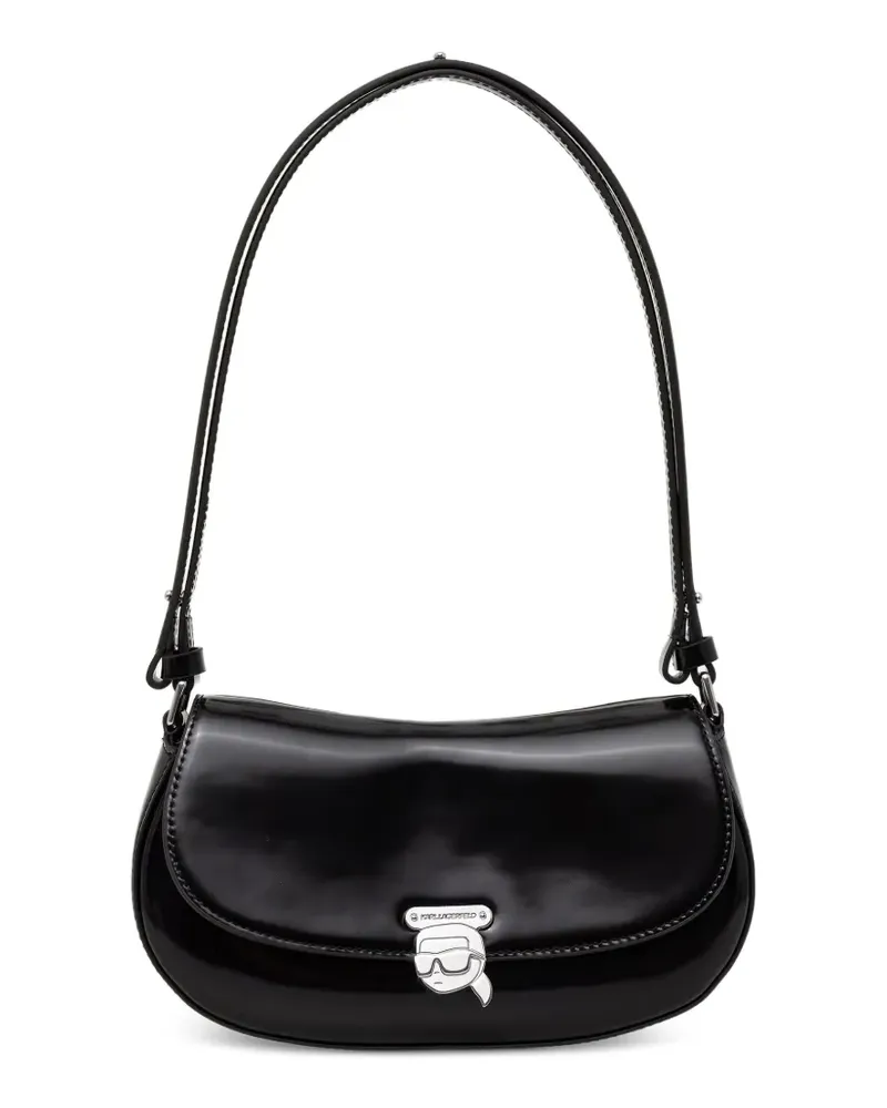 Karl Lagerfeld Schultertasche mit Logo-Schild - Schwarz Schwarz