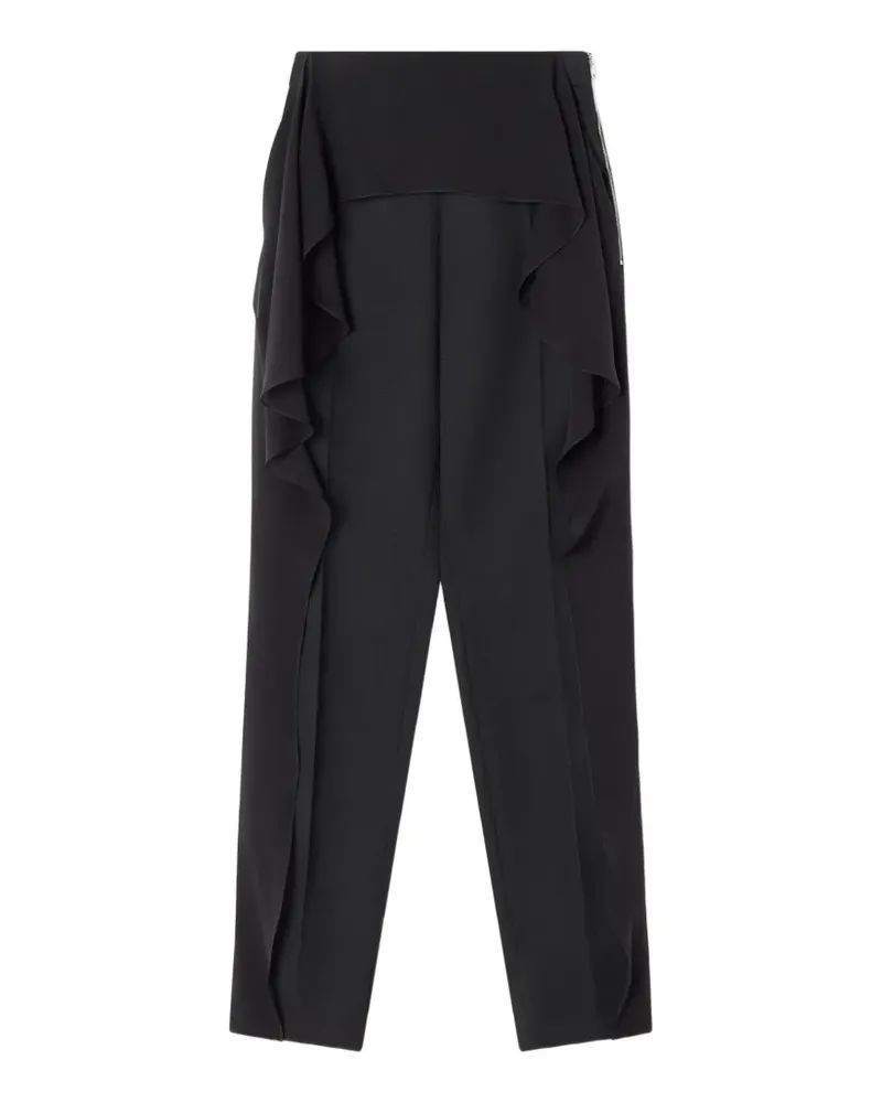 Lanvin Gerüschte Hose mit seitlichem Reißverschluss - Schwarz Schwarz