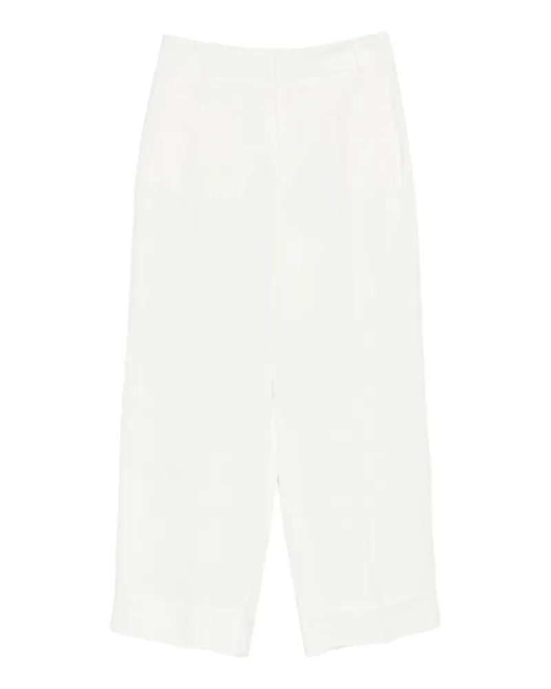 Max Mara Hose mit Bügelfalten - Weiß Weiß