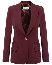 Elisabetta Franchi Krepp-Blazer mit steigendem Revers Rot