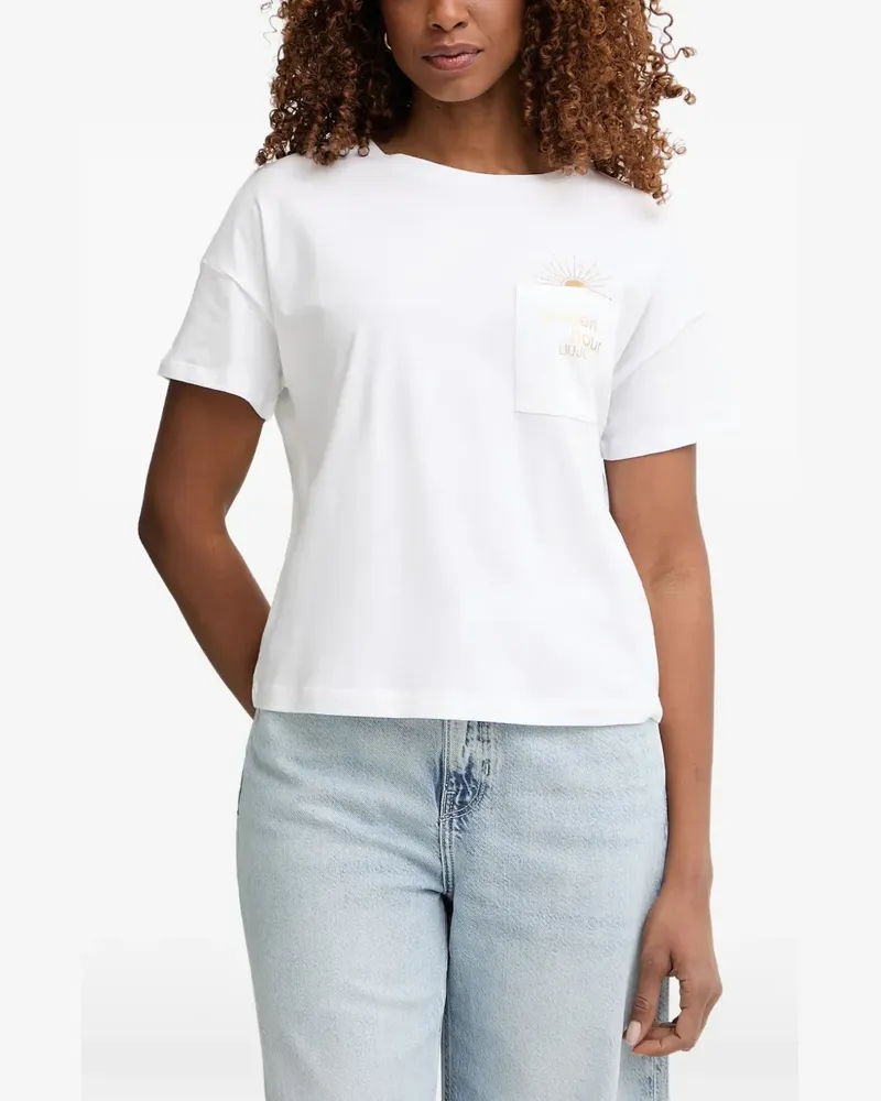 Liu Jo T-Shirt mit Tasche - Weiß Weiß