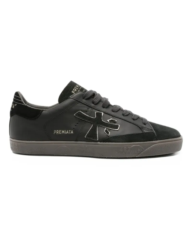 Premiata Steven logo-patch sneakers - Schwarz Schwarz