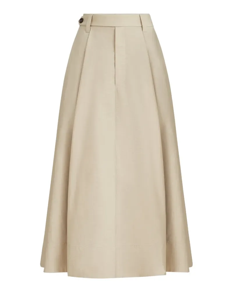 Brunello Cucinelli sartorial button midi skirt - Nude Nude